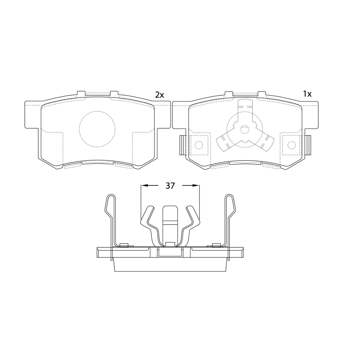 Sencheer Brake Pads - Honda CR-V RD5, RE, RM Rear
