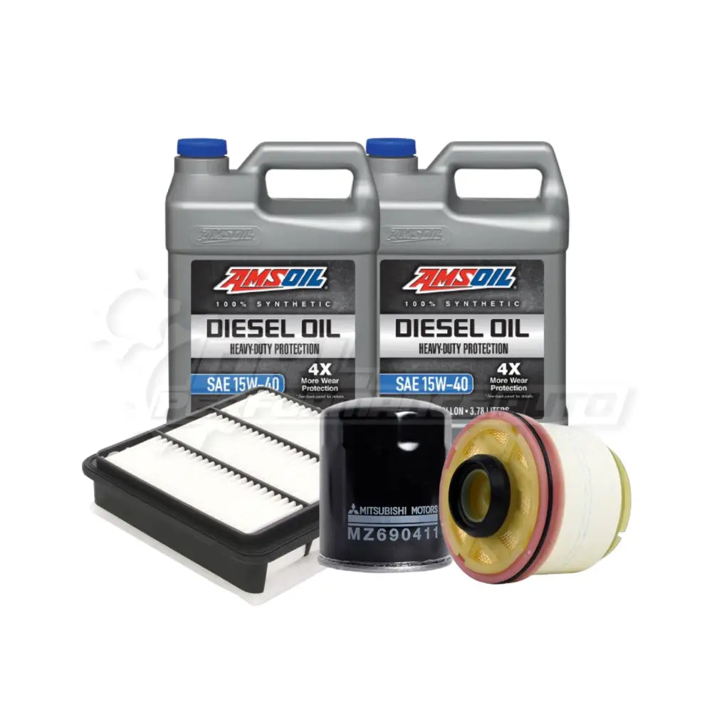 Mitsubishi Triton/L200 (Kl) Service Package Builder Genuine / Amsoil 15W40 Heavy Duty Full