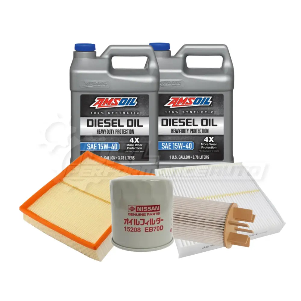 Nissan Navara/Frontier Np300 Service Package Builder Genuine / Amsoil 15W40 Heavy Duty Full