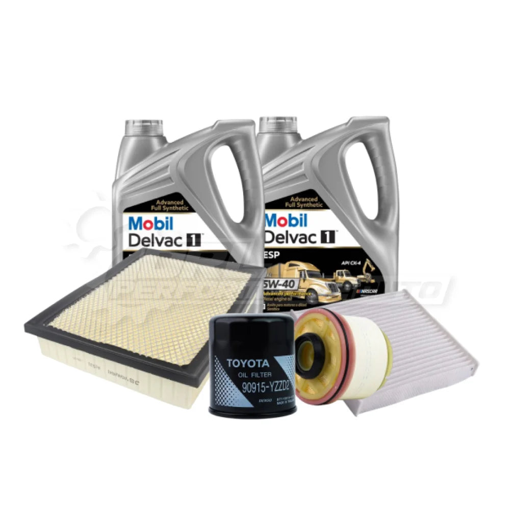 Toyota Hilux Revo / Rocco Basic Service Kit - Aftermarket Air Filter / Mobil Delvac 1 ESP 5W-40 / Yes Please! - Service