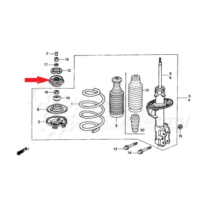 Front Shock Mount Vezel RU Fit HRV City Grace Shuttle (NGMC) Shock Mount