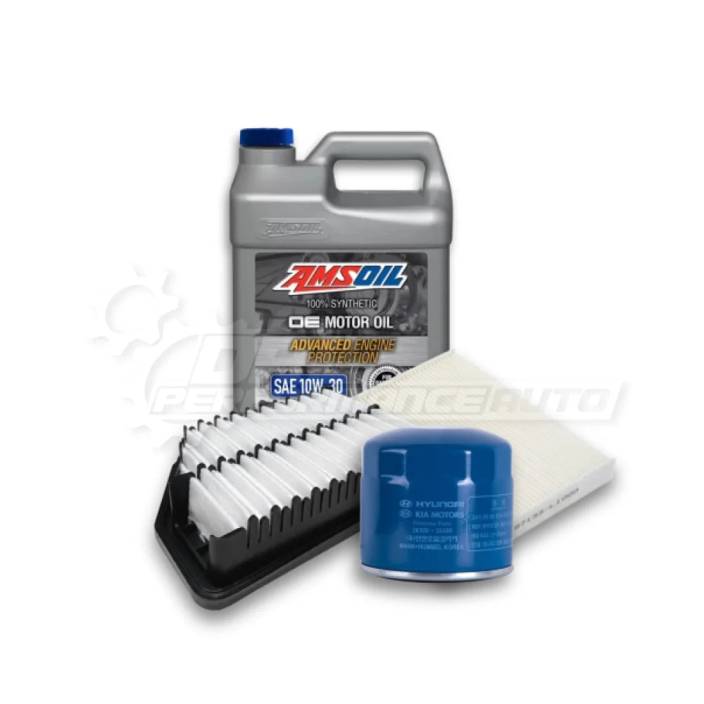 Hyundai Accent 2011-16 Basic Service Kit - Hyundai / Amsoil OE 10w-30 / Yes Please! - Service Pack