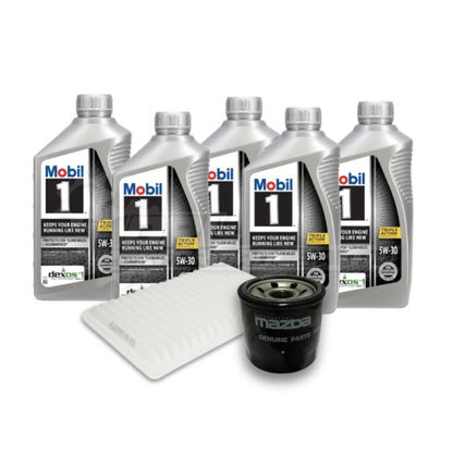 Mazda 3 2008-12 (1.6 Z6) Basic Service Kit - Genuine Mazda / Mobil 1 5w-30 Advanced Full Synthetic / No Thanks