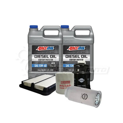 Nissan Navara/Frontier (D40) Service Package Builder Genuine / Amsoil 15W40 Heavy Duty Full