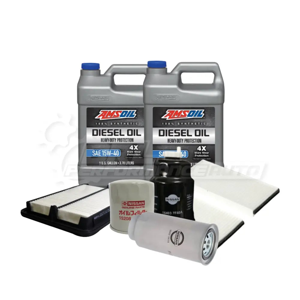 Nissan Navara/Frontier (D40) Service Package Builder Genuine / Amsoil 15W40 Heavy Duty Full