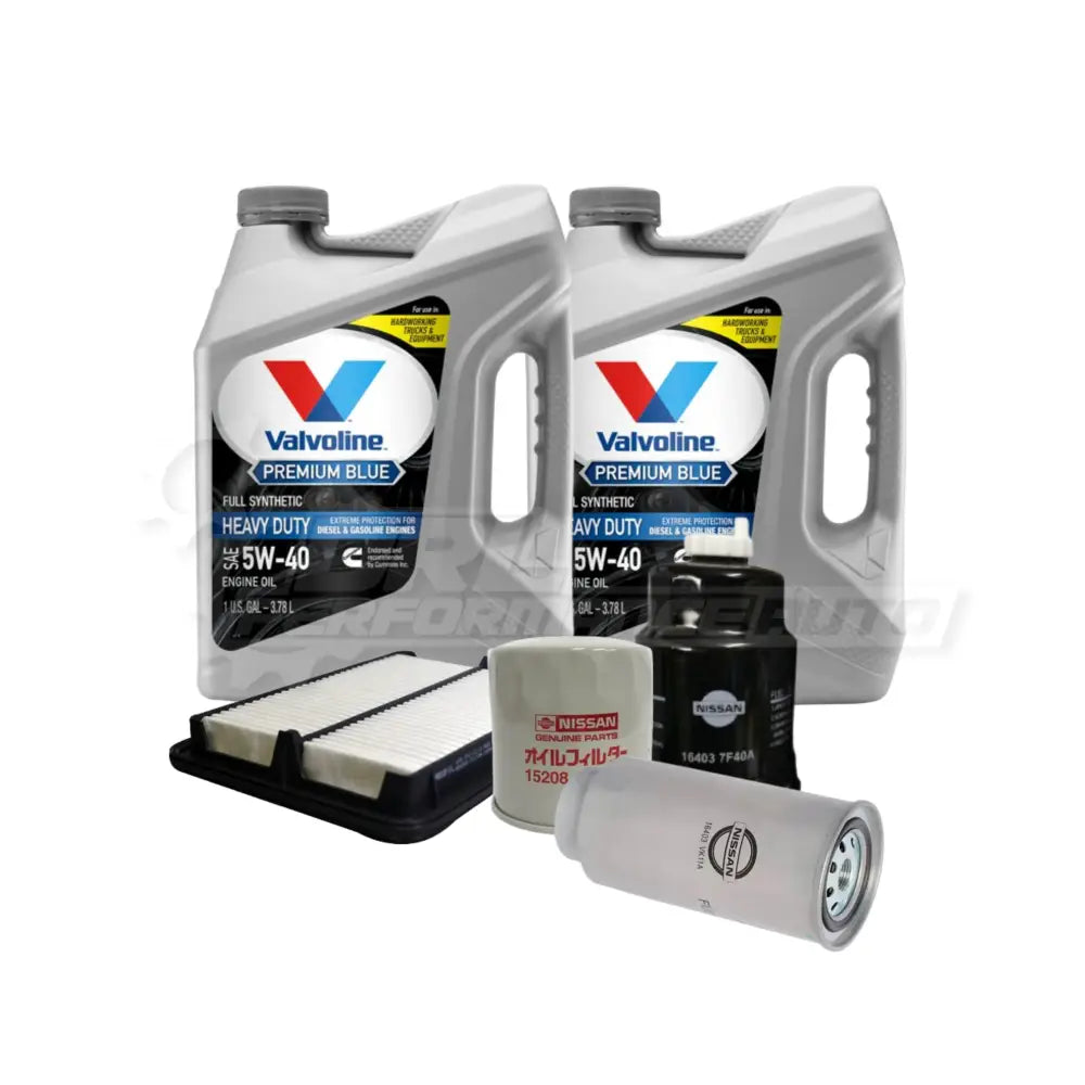 Nissan Navara/Frontier (D40) Service Package Builder Genuine / Valvoline 5W40 Heavy Duty Full