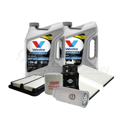 Nissan Navara/Frontier (D40) Service Package Builder Genuine / Valvoline 5W40 Heavy Duty Full