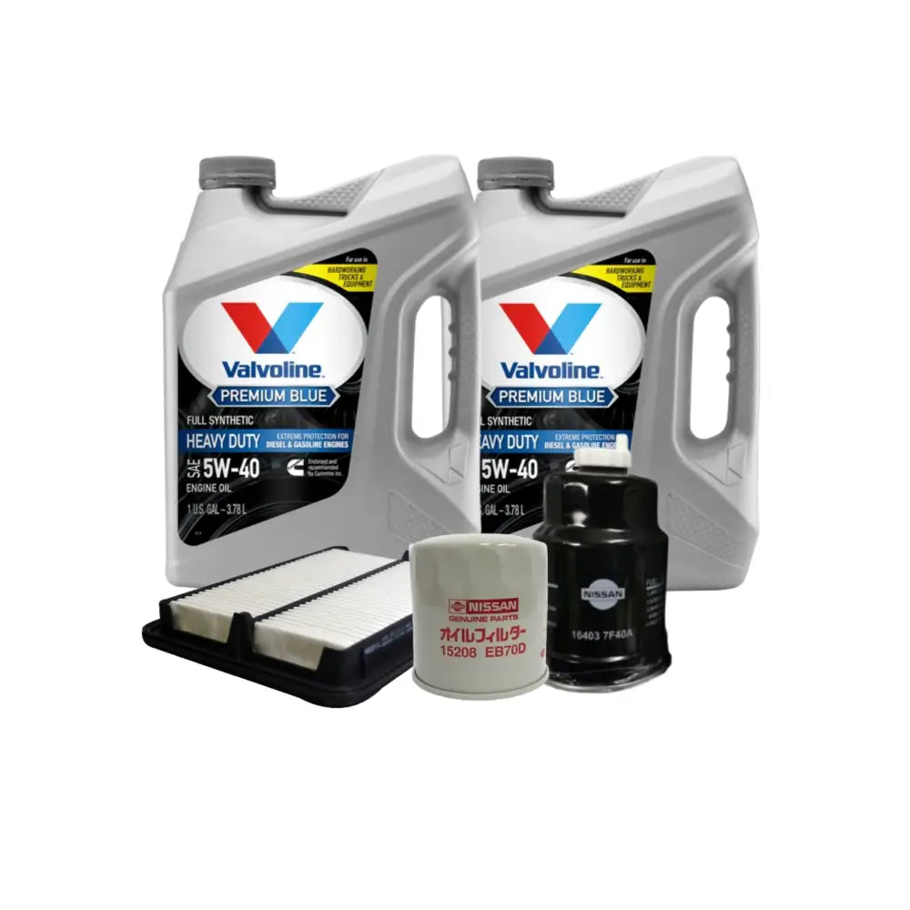 Nissan Navara/Frontier (D40) Service Package Builder Genuine / Valvoline 5W40 Heavy Duty Full