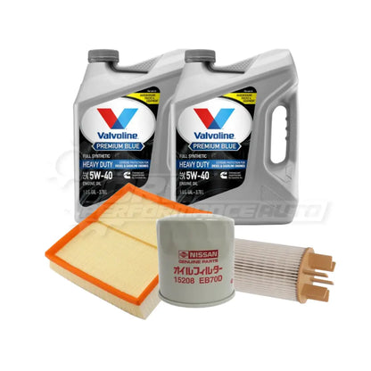 Nissan Navara/Frontier Np300 Service Package Builder Genuine / Valvoline 5W40 Heavy Duty Full