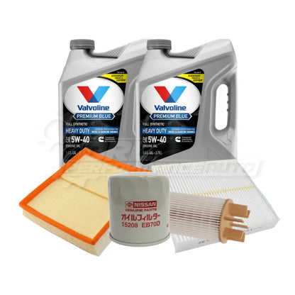 Nissan Navara/Frontier Np300 Service Package Builder Genuine / Valvoline 5W40 Heavy Duty Full