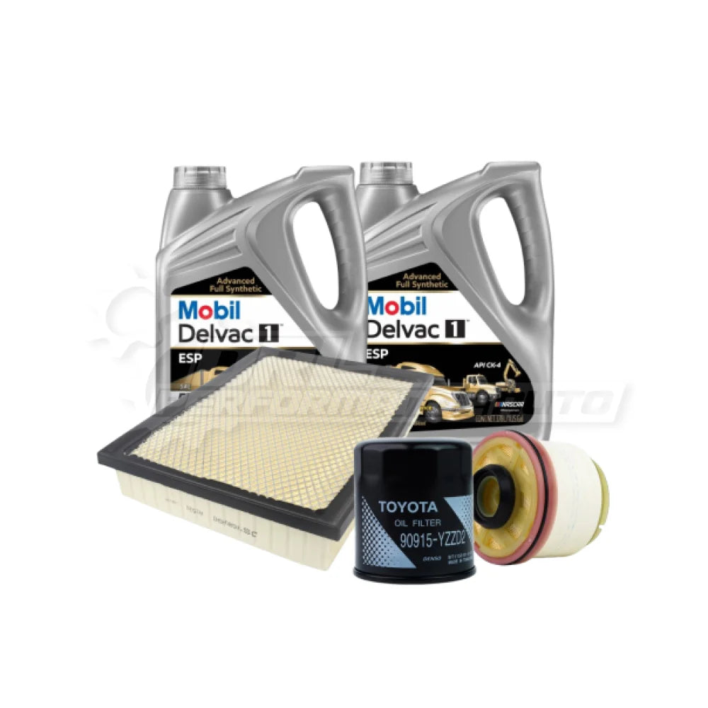 Toyota Hilux Revo / Rocco Basic Service Kit - Aftermarket Air Filter / Mobil Delvac 1 ESP 5W-40 / No Thanks - Service