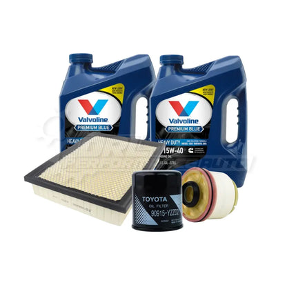 Toyota Hilux (Revo) Service Package Builder Genuine / Valvoline 15W40 Heavy Duty Synthetic Blend No