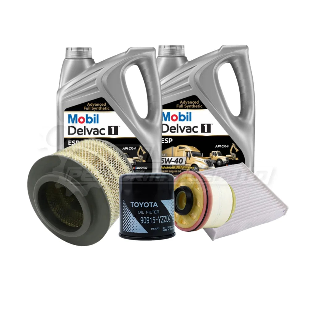 Toyota Hilux Vigo Service Package Kit - Aftermarket Air Filter / Mobil Delvac 1 ESP 5w-40 / Yes Please! - Service Pack